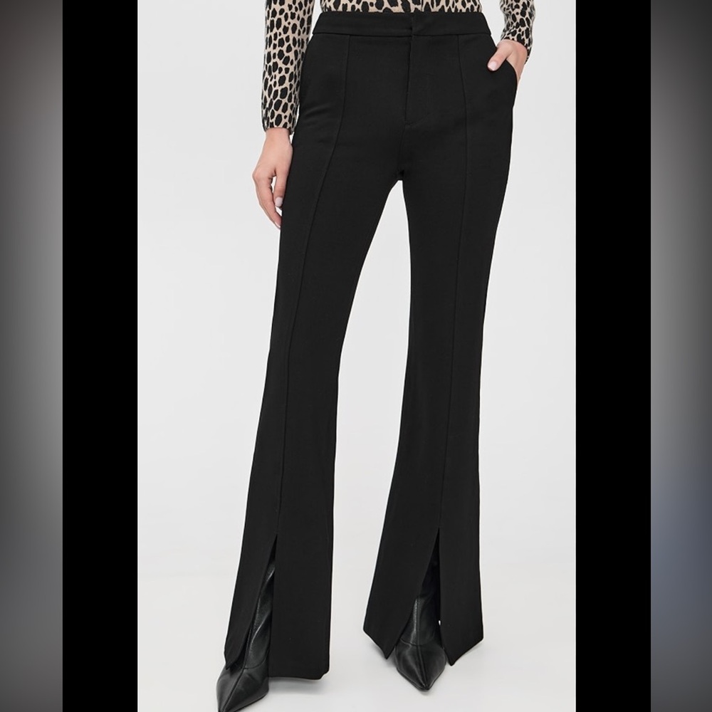 A.L.C. Black Flare Pants with Front Slits